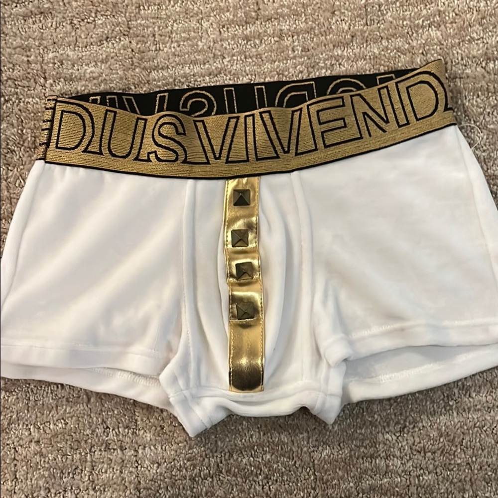 Modus Vivendi white & gold Rock Velvet Boxer